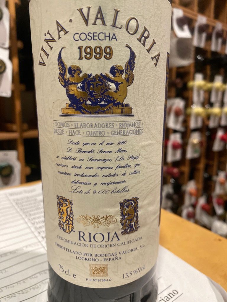 Valoria Rioja 1999 Viña Valoria Rioja, Spain, La Rioja, Rioja - CellarTracker