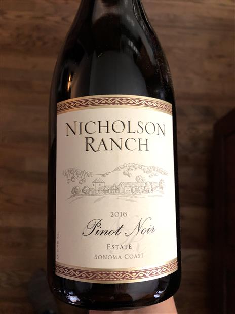 Nicholson Ranch Wine 2016 Nicholson Ranch Pinot Noir Estate Sonoma Coast, USA, California ...