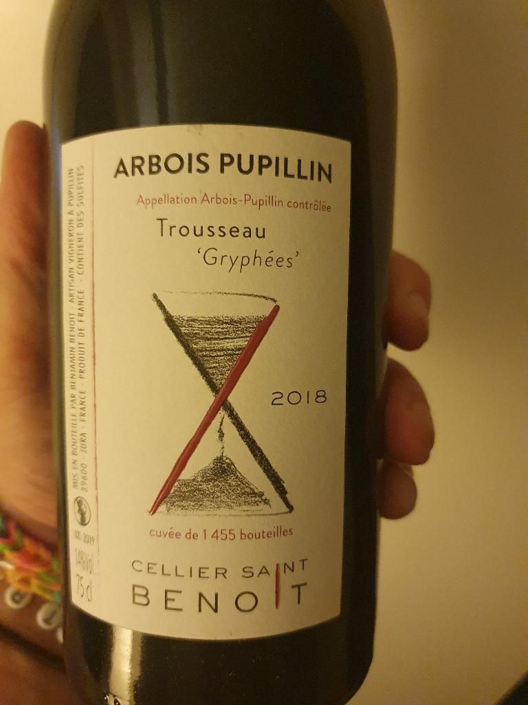 2019 Cellier Saint Benoit Trousseau Arbois Pupillin Gryphées
