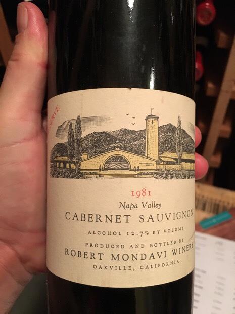 1986 Robert Mondavi Winery Cabernet Sauvignon Napa Valley