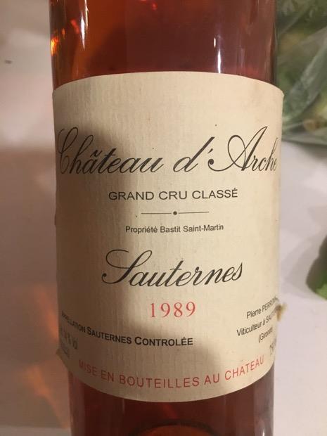 1989 Ch teau d Arche Sauternes CellarTracker