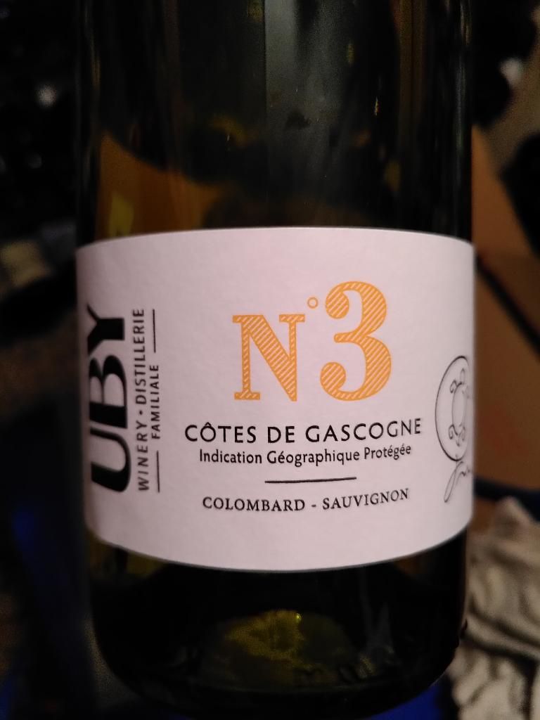 2020 Uby Côtes de Gascogne No. 3 ColombardSauvignon, France, Southwest