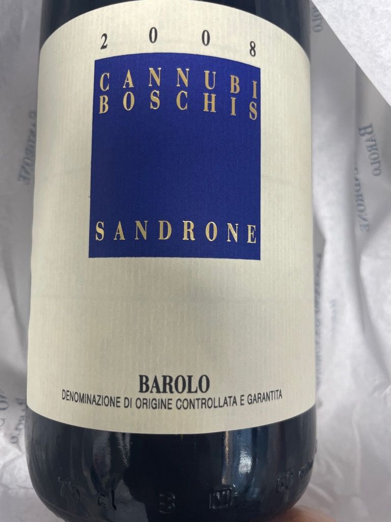 ワイン Sandrone Cannubi Boschis Barolo 2008 2008 Luciano Sandrone Barolo Cannubi Boschis - CellarTracker