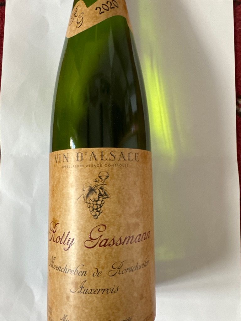 2020 Rolly Gassmann Auxerrois Moenchreben de Rorschwihr