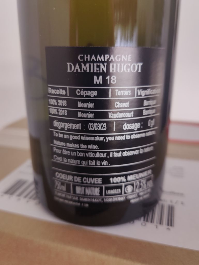 2018 Damien Hugot Champagne M18 - CellarTracker