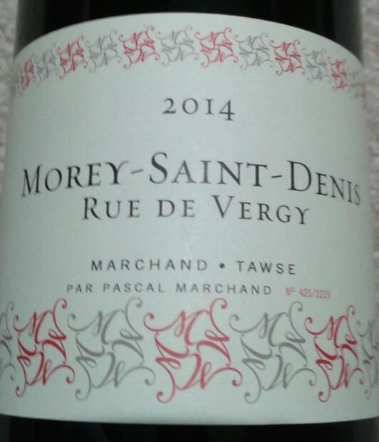 ワイン Marchand-Tawse Morey-Saint-Denis 2014 2014 Marchand & Tawse / Pascal Marchand Morey-Saint-Denis En la