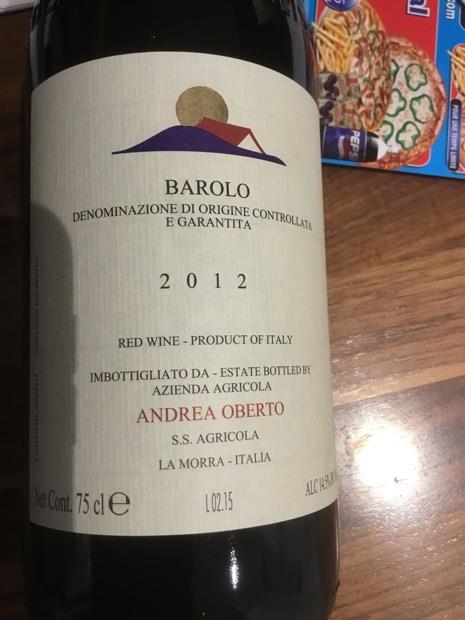 2012 Andrea Oberto Barolo Brunate CellarTracker