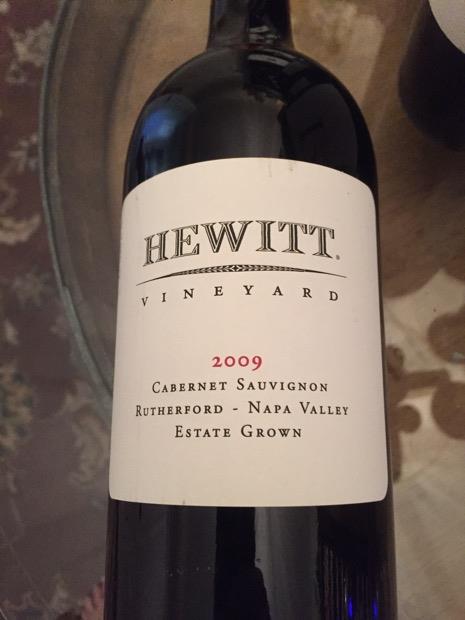 2009 Hewitt Vineyard Cabernet Sauvignon - CellarTracker