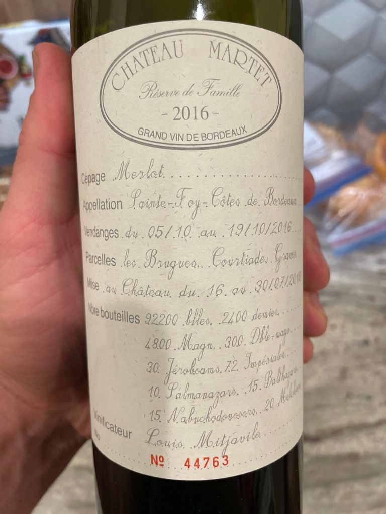 2016 Château Martet, France, Bordeaux, Entre-Deux-Mers, Sainte Foy ...
