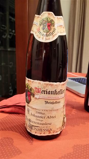 1988 Meriankellerei St. Johanner Abtei Ortega Beerenauslese