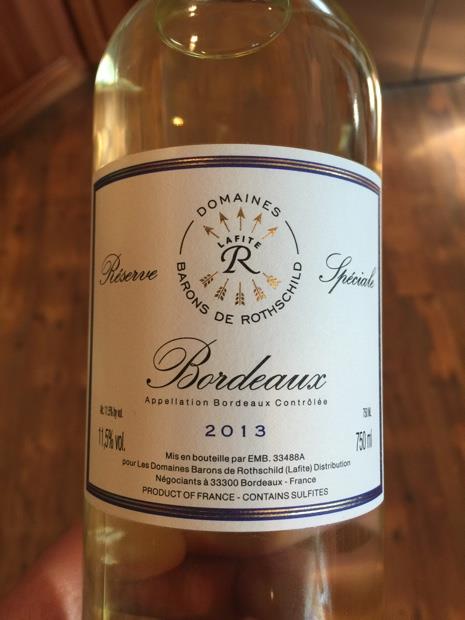 1996 Barons de Rothschild (Lafite) Réserve Spéciale Blanc