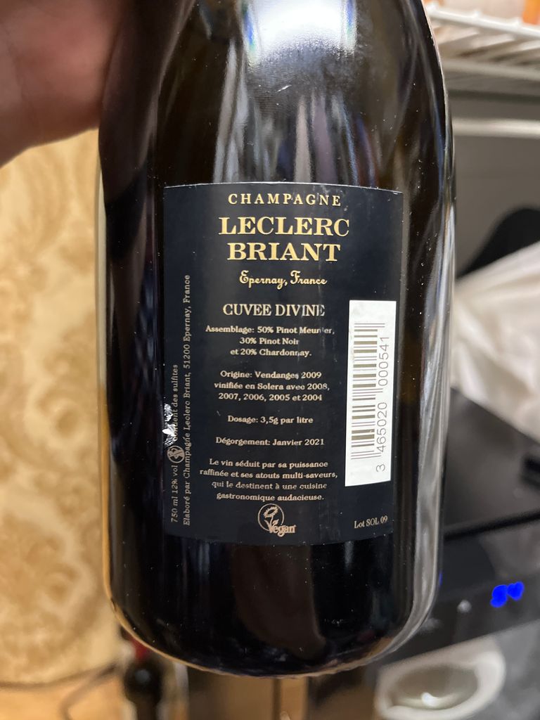 1989 Leclerc Briant Champagne Brut Cuvée Divine - CellarTracker 1989 Leclerc Briant Champagne Brut Cuvée Divine - CellarTracker