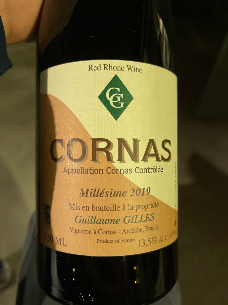 2019 Guillaume Gilles Cornas, France, Rhône, Northern Rhône, Cornas