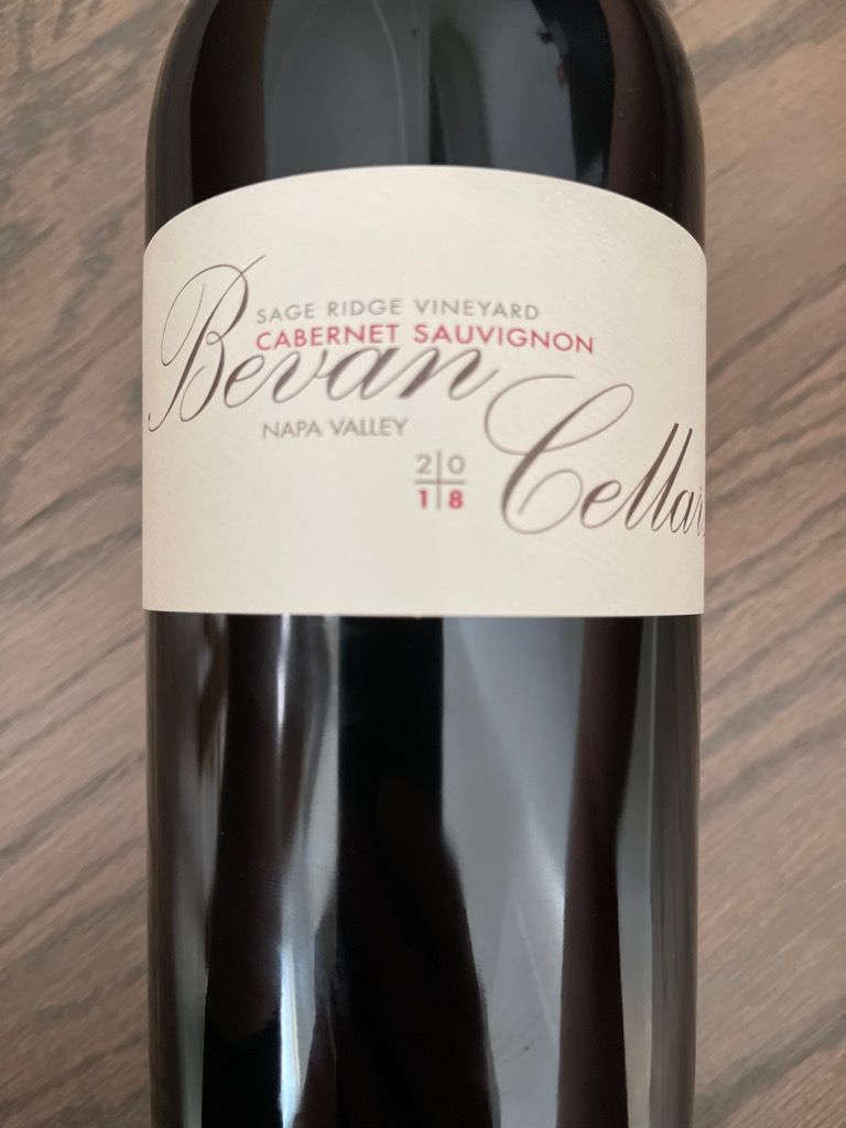 2018 Bevan Cellars Sauvignon Sage Ridge Vineyard, USA