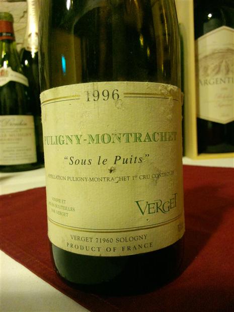 2010 Verget Puligny-Montrachet 1er Cru Sous le Puits - CellarTracker