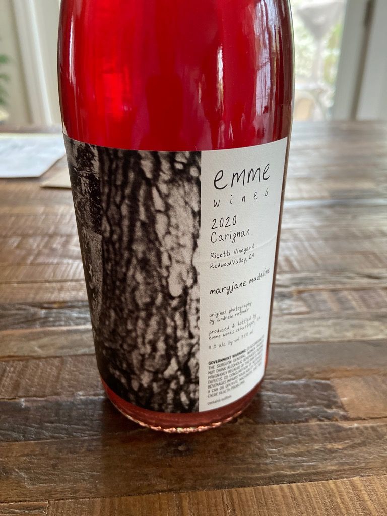 2020 Emme Wines Carignan maryjane madeline Ricetti, USA, California