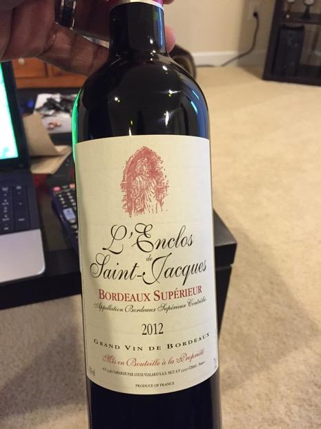 2012 L'enclos De Saint Jacques, France, Bordeaux, Bordeaux Supérieur 