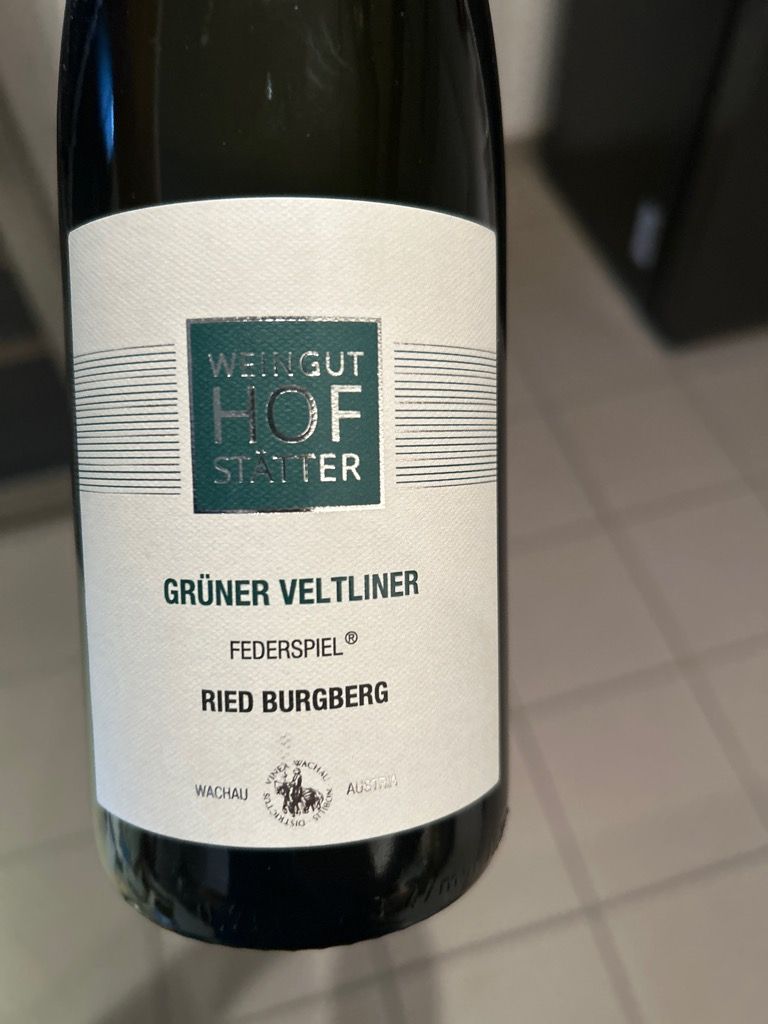 2021 Weingut Hofstätter Grüner Veltliner Federspiel Burgberg, Austria ...