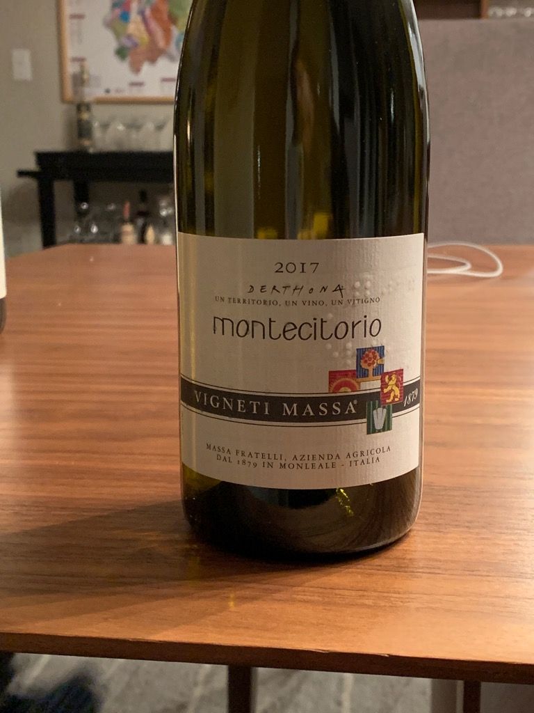 2018 Vigneti Massa Derthona Montecitorio Italy Piedmont Colli 
