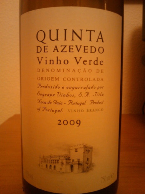 2009 Vinhos Sogrape Vinho Verde Quinta de Azevedo, Portugal, Minho ...