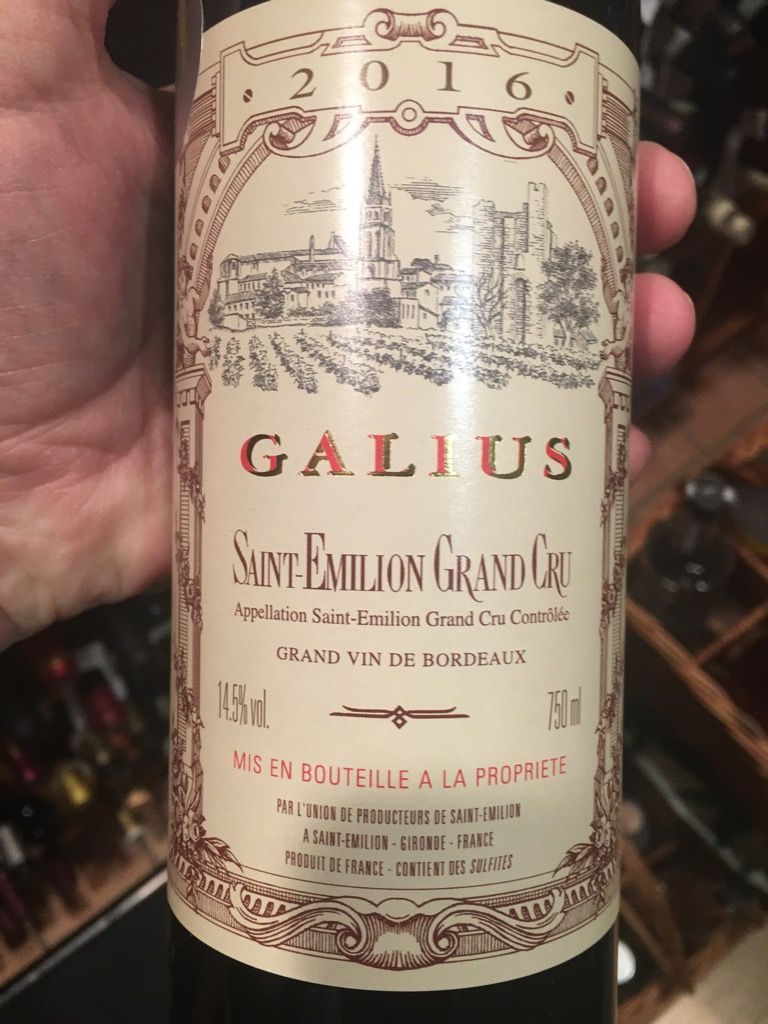 2016 Galius St. Émilion Grand Cru - CellarTracker