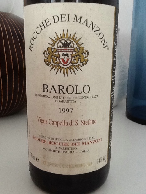 1997 Podere Rocche dei Manzoni Barolo Riserva Vigna Cappella di Santo ...