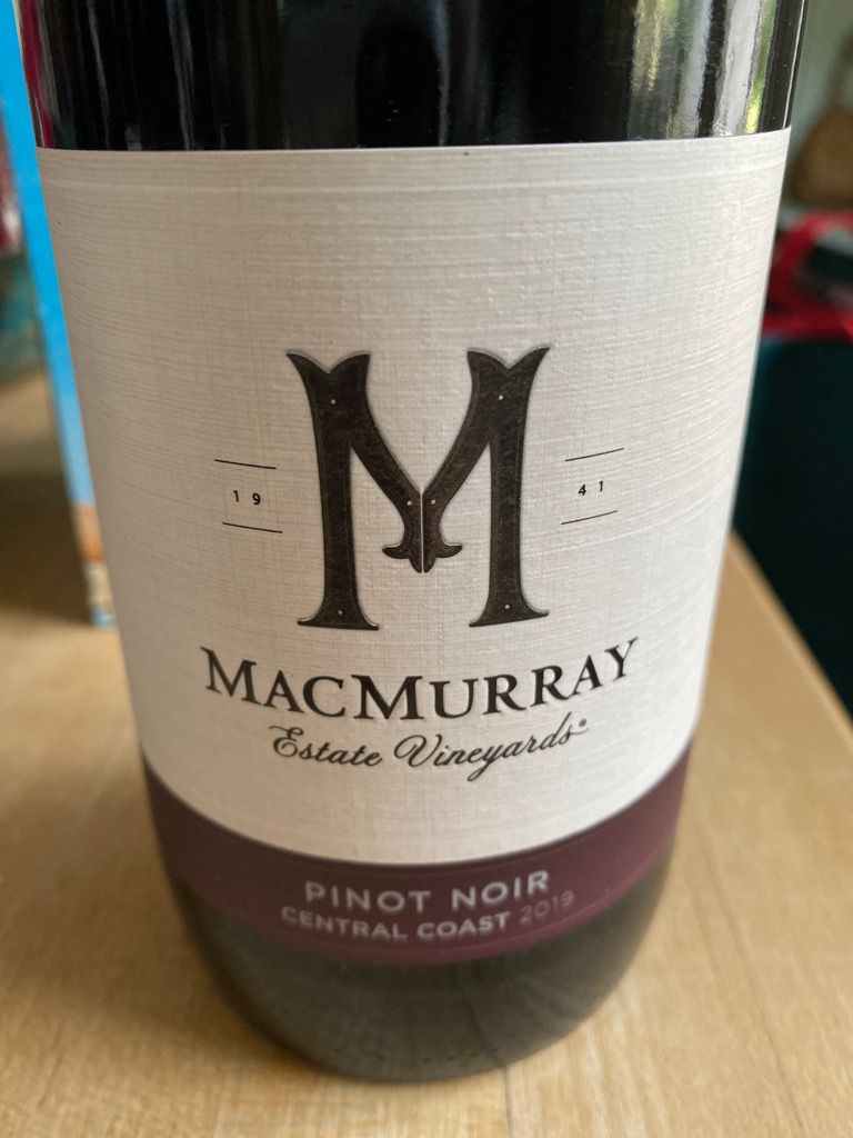 2019 MacMurray Ranch Pinot Noir Central Coast, USA, California, Central ...