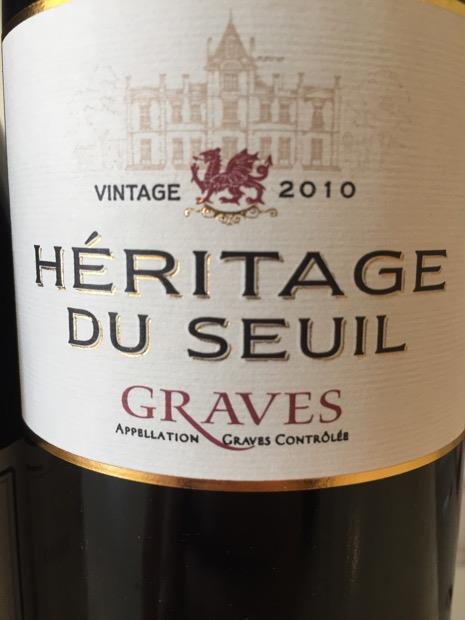 2010 Château du Seuil Heritage, France, Bordeaux, Graves - CellarTracker