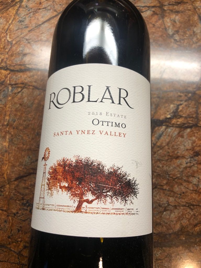 2018 Roblar Ottimo, USA, California, Central Coast, Santa Barbara ...