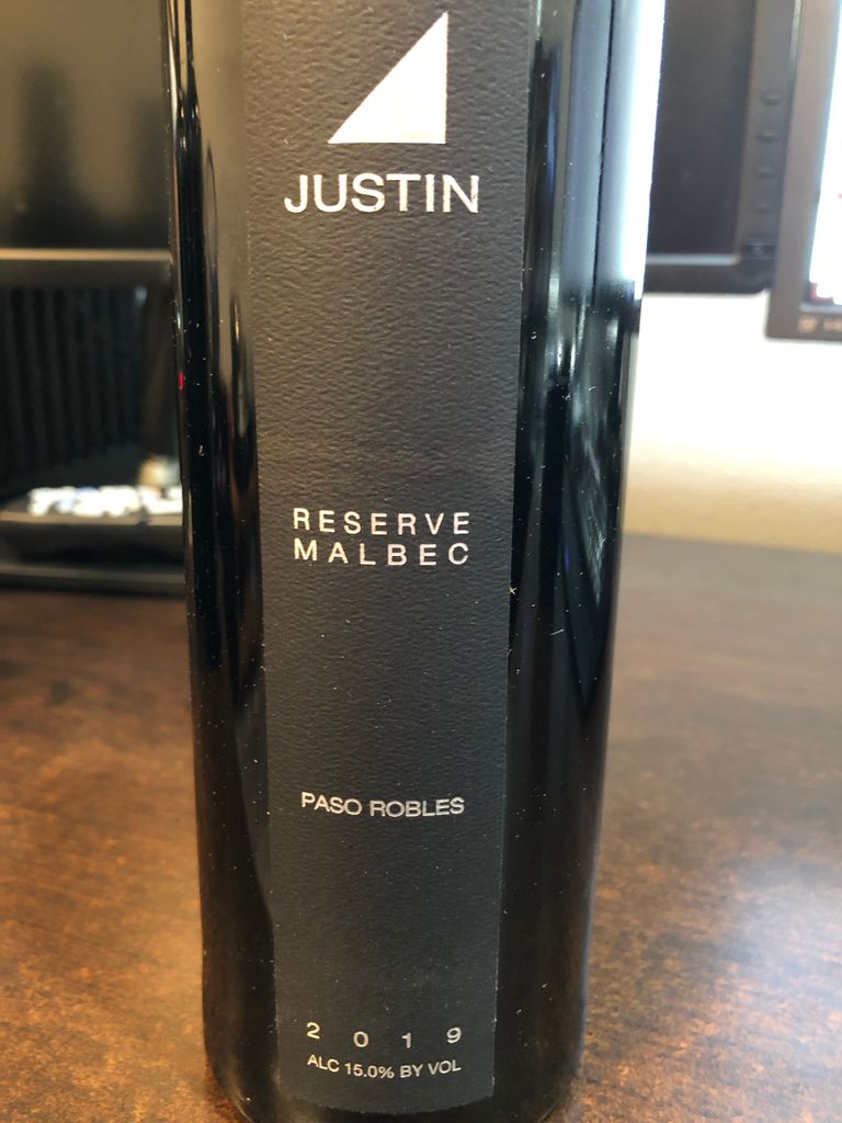2019 Justin Vineyards & Winery Malbec Reserve Paso Robles, USA