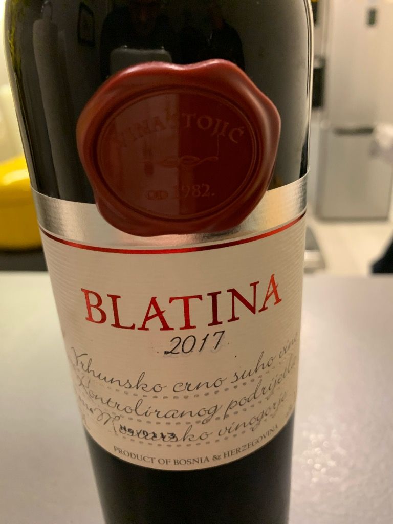 2017 Vina Stojić Blatina Barrique Bosnia Herzegovina Hercegovina