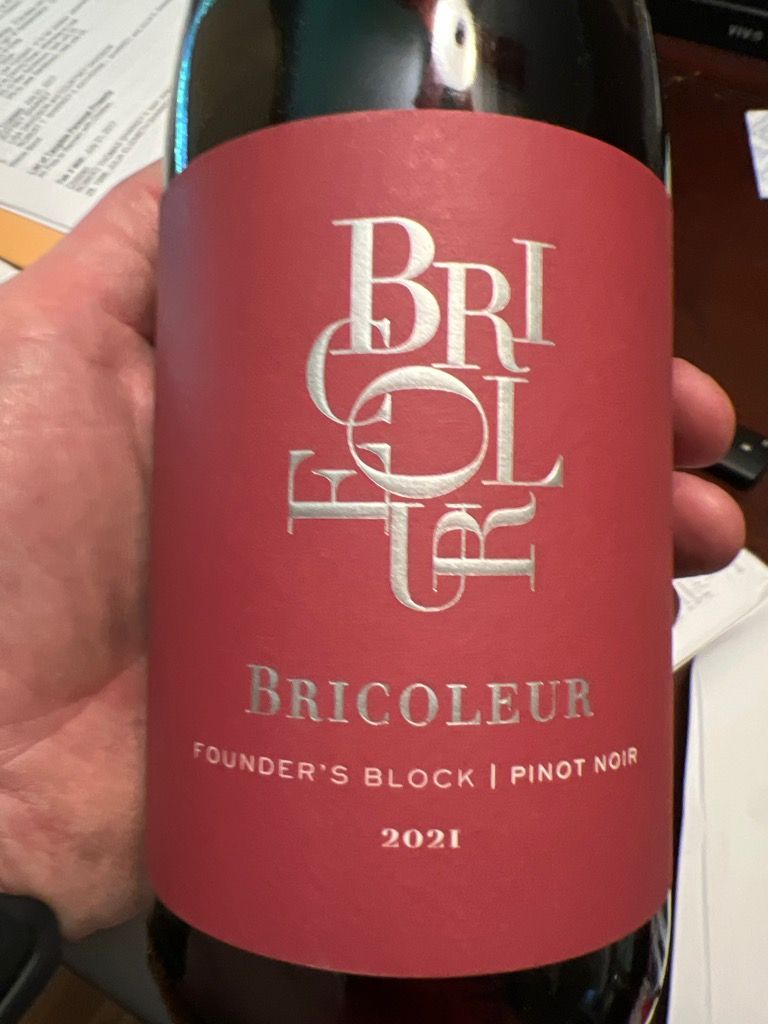 2021 Bricoleur Vineyards Pinot Noir Founder's Block, USA, California, Sonoma County, Russian