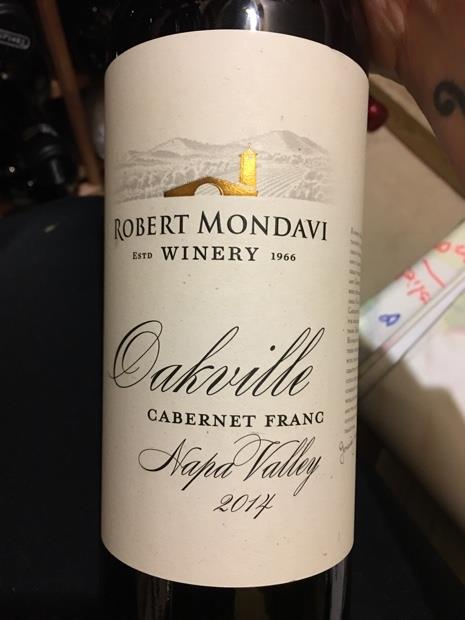 2014 Robert Mondavi Winery Cabernet Franc, USA, California, Napa Valley ...