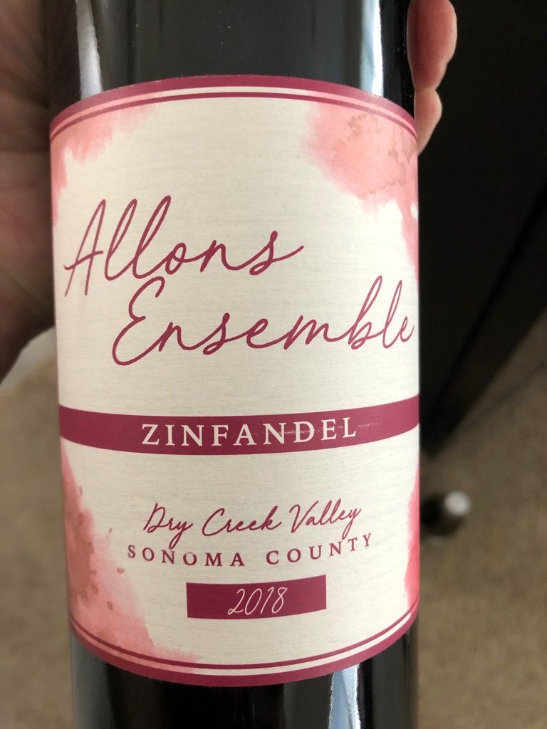2019 Wine Guy and Wine Gal Zinfandel Allons Ensemble Dry Creek Valley