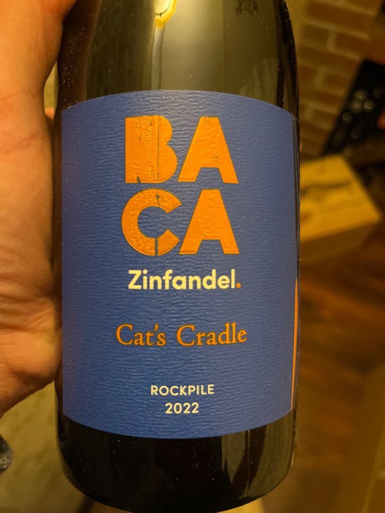 2022 Baca Zinfandel Cat's Cradle, USA, California, Sonoma County