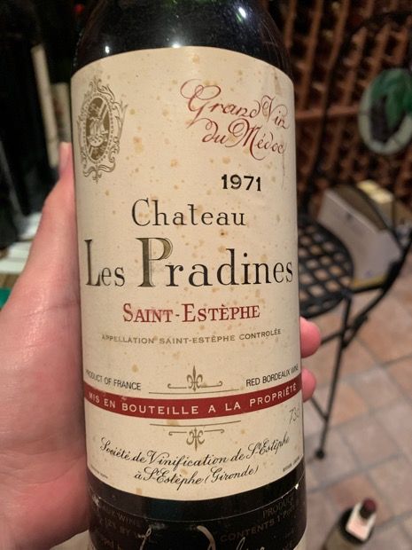 1969 Château Les Pradines, France, Bordeaux, Médoc, St. Estèphe ...