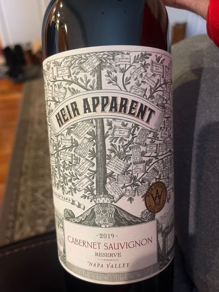 2019 Heir Apparent Cabernet Sauvignon Reserve, USA, California, Napa ...