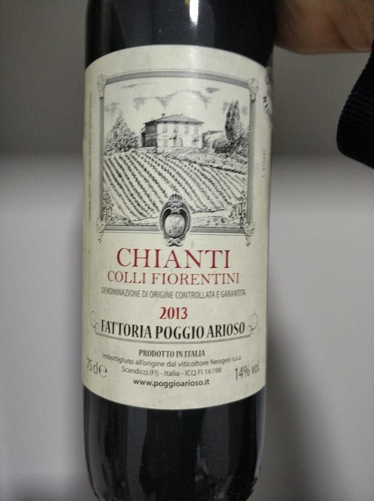 2014 Fattoria Poggio Arioso Chianti Colli Fiorentini Italy Tuscany Chianti Chianti Colli