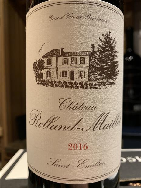 2021 Château Rolland-Maillet, France, Bordeaux, Libournais, St. Émilion ...