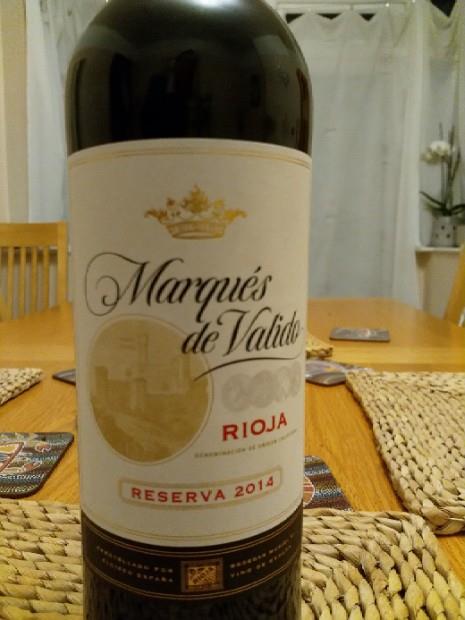 2014 Marques de Valido Rioja Reserva, Spain, La Rioja, Rioja ...