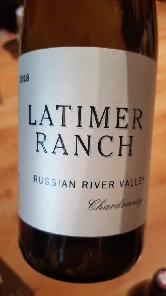 2018 Latimer Ranch Chardonnay Russian River Valley, USA, California