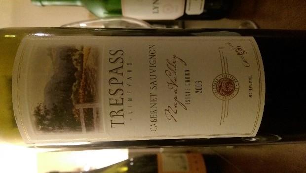 2008 Trespass Vineyard Cabernet Sauvignon Usa California Napa Valley Cellartracker