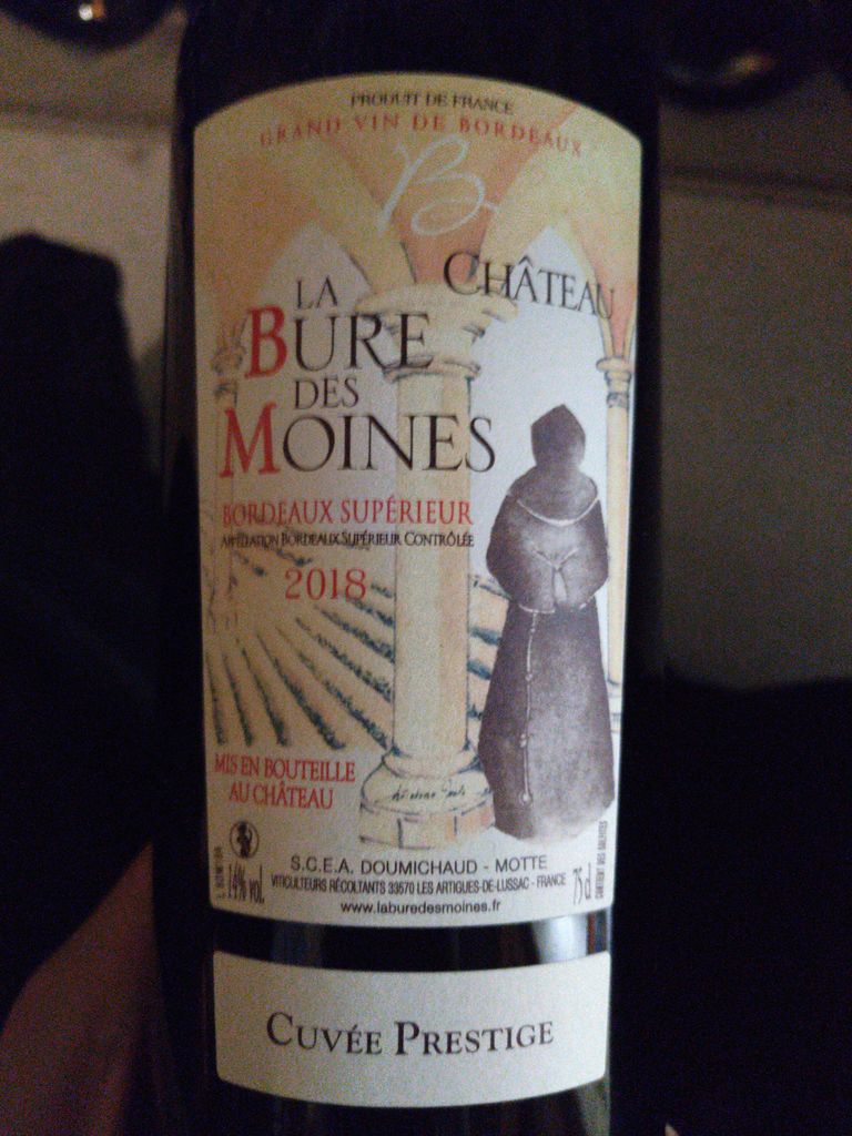 2020 Château La Bure des Moines Cuvée Prestige France Bordeaux