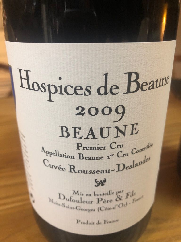 2008 Hospices de Beaune Beaune 1er Cru Cuvée Rousseau Deslandes, France ...