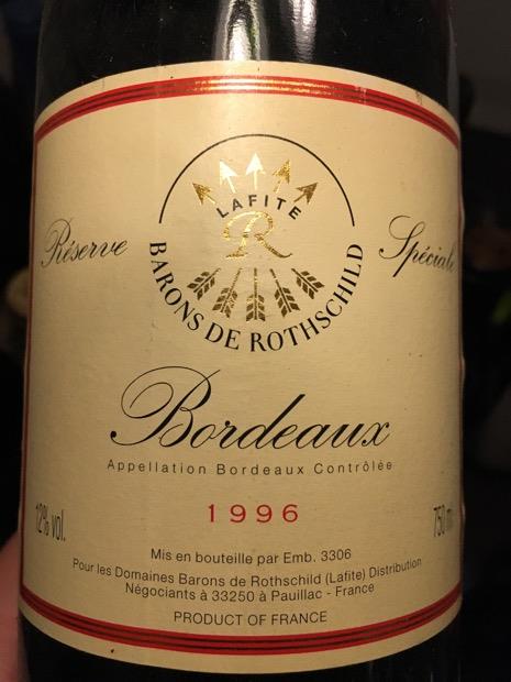 1996 Baron Philippe De Rothschild Bordeaux France Bordeaux Cellartracker