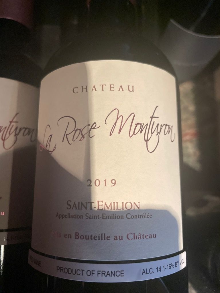 2019 La Rose Monturon, France, Bordeaux, Libournais, St. Émilion