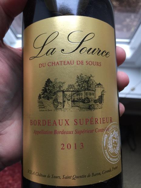 2013 Château de Sours Bordeaux Supérieur La Source, France, Bordeaux ...