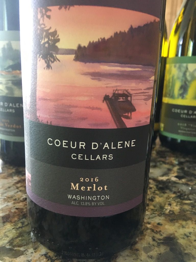 2016 Coeur d'Alene Cellars Merlot, USA, Washington CellarTracker