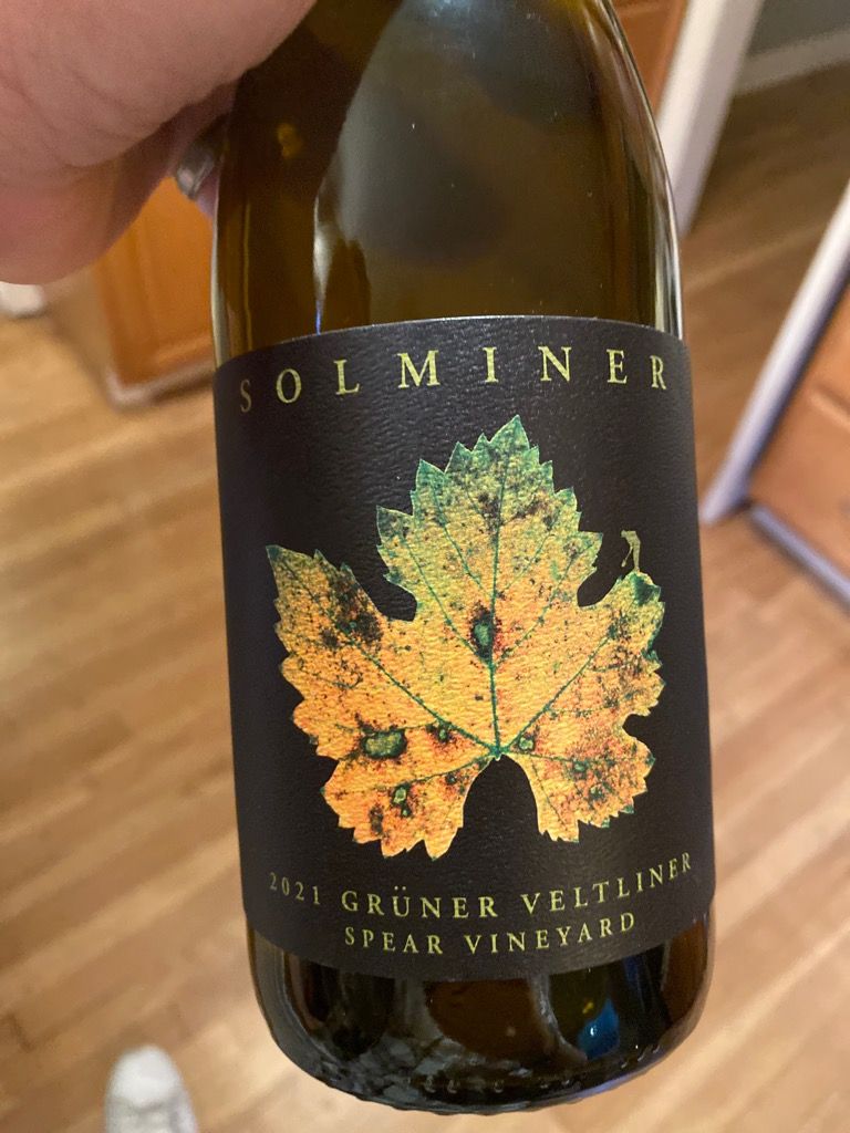 2022 Solminer Wines Grüner Veltliner Spear Vineyard, USA, California