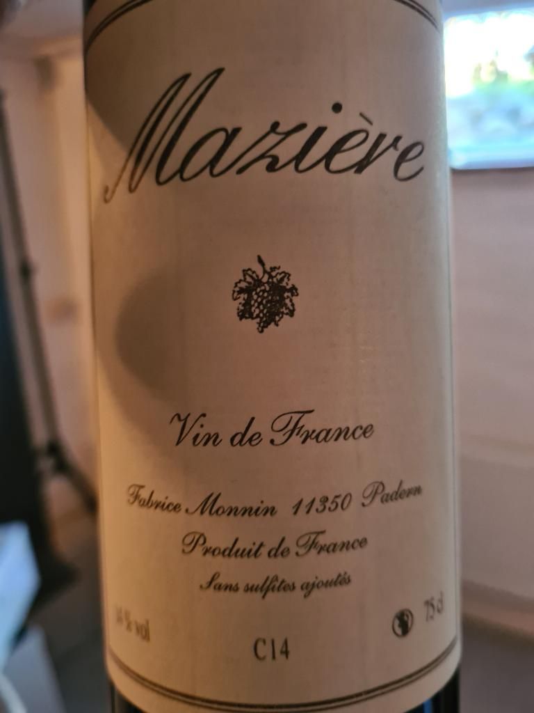 2015 Fabrice Monnin Vin de France Mazière - CellarTracker